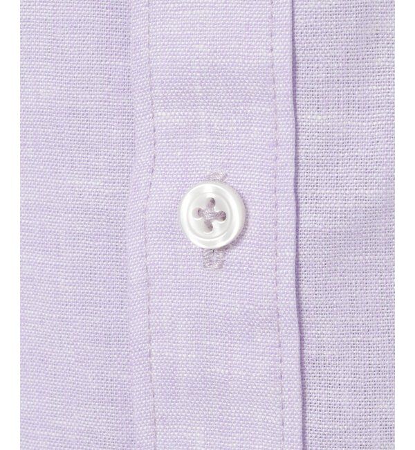 ikka「【吸水速乾】7分袖イージーケアリネン無地シャツ」|シャツ・ブラウス|