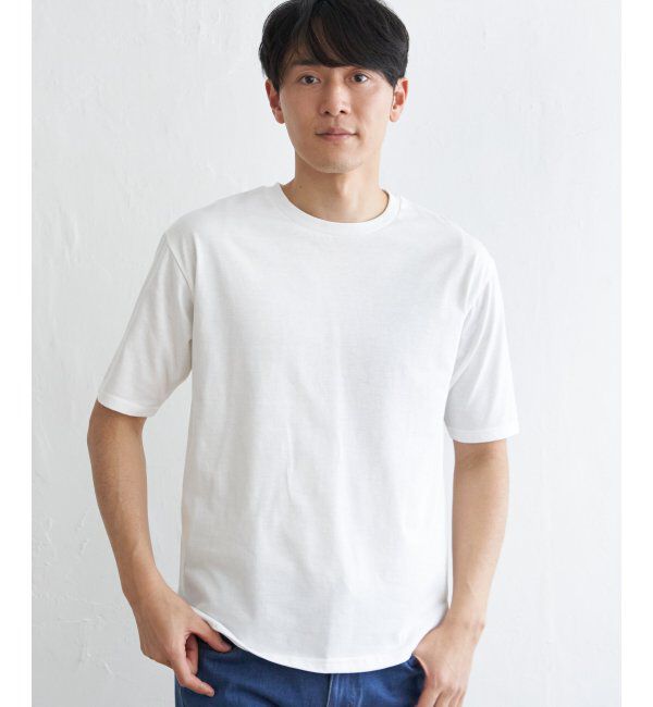 ikka「【洗濯機で洗える／2点セット】GOKU楽ニット5分袖インナーセット」|プルオーバー|