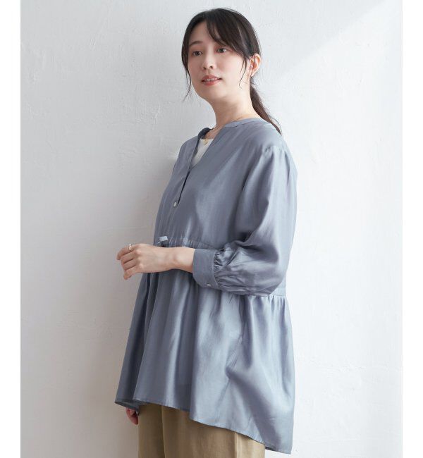 ikka「シアースキッパーシャツ」|シャツ・ブラウス|ブルー