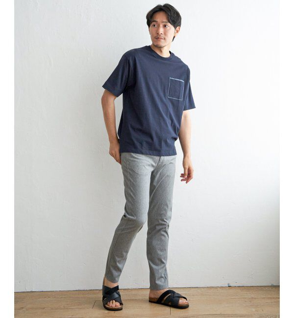 ikka「ストライプＭＩＸポケットＴ」|Tシャツ・カットソー|