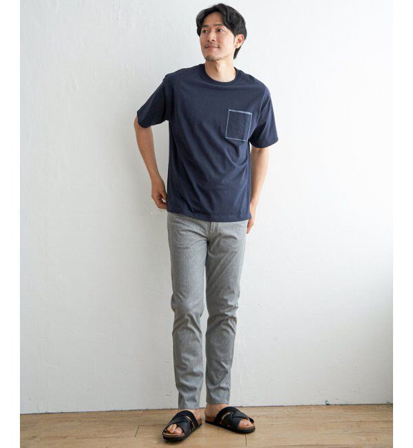 ikka「ストライプＭＩＸポケットＴ」|Tシャツ・カットソー|