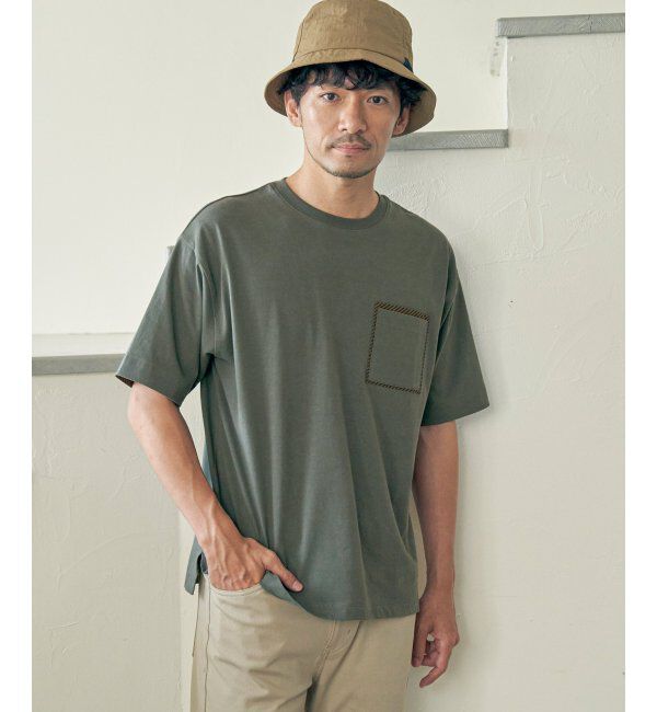 ikka「ストライプＭＩＸポケットＴ」|Tシャツ・カットソー|