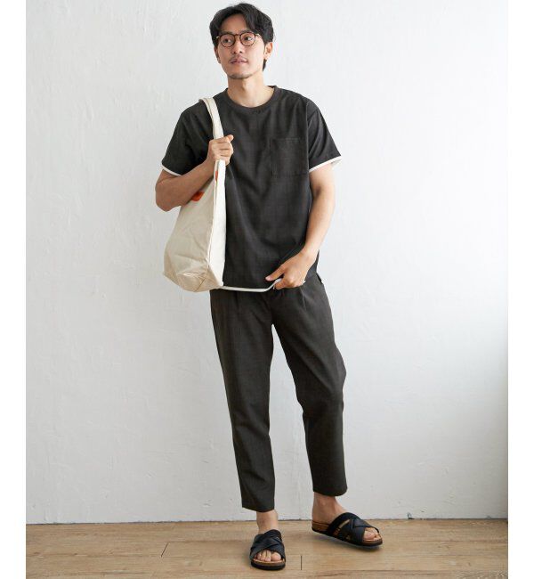 ikka「【セットアップ対応】イージーケアリネンライクアンクルパンツ」|その他|