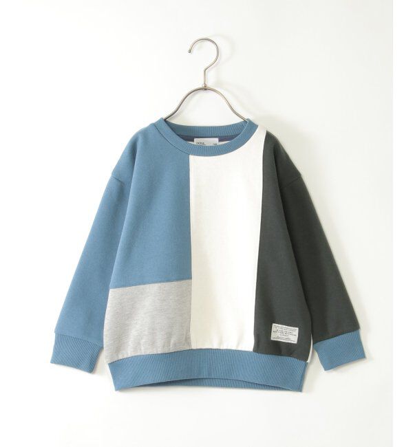 ikka kids「裏起毛ブロックストレーナー（120~160cm）」|Tシャツ・カットソー|