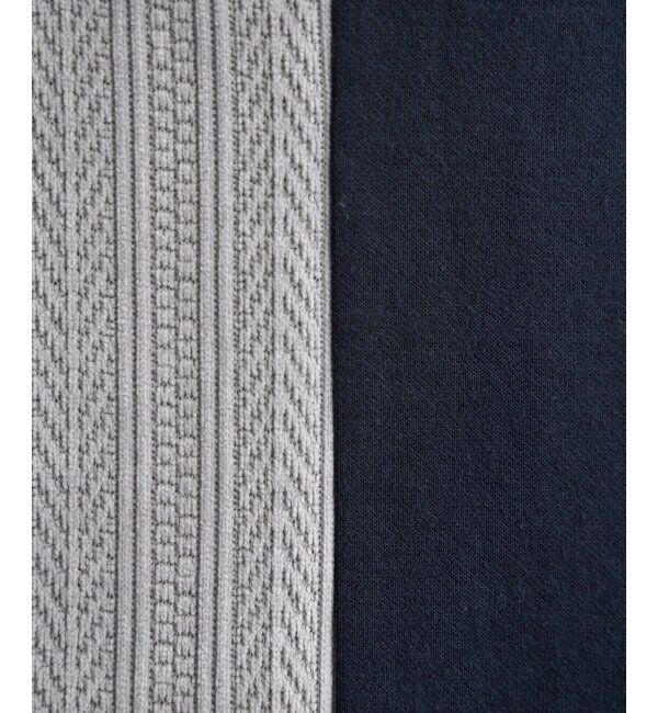 ikka「ポンチジャカードモール切り替えプルオーバー」|パーカー|