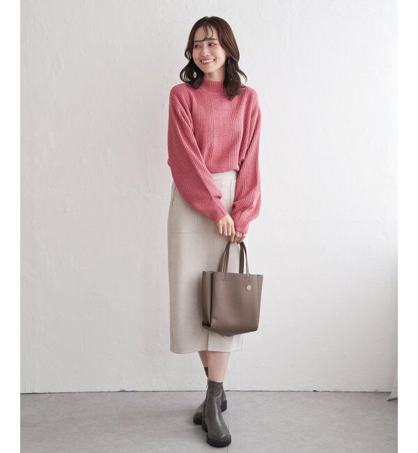 ikka「ラメ畦ハイネックニットプルオーバー」|プルオーバー|