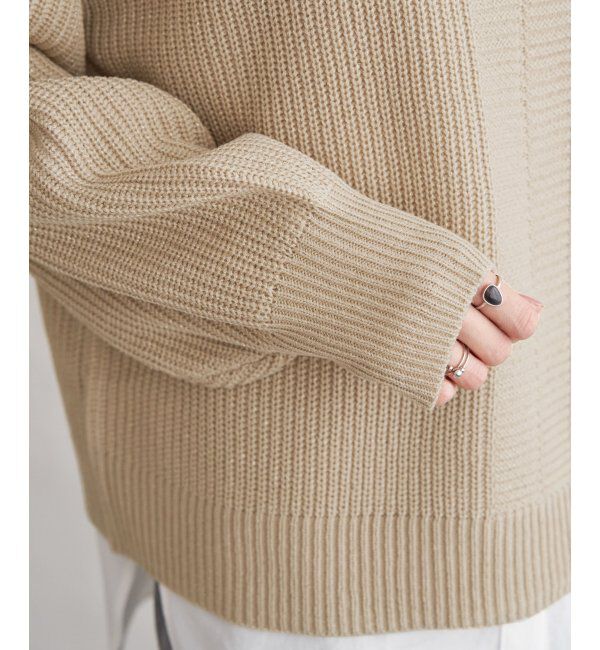 ikka「ラメ畦ハイネックニットプルオーバー」|プルオーバー|