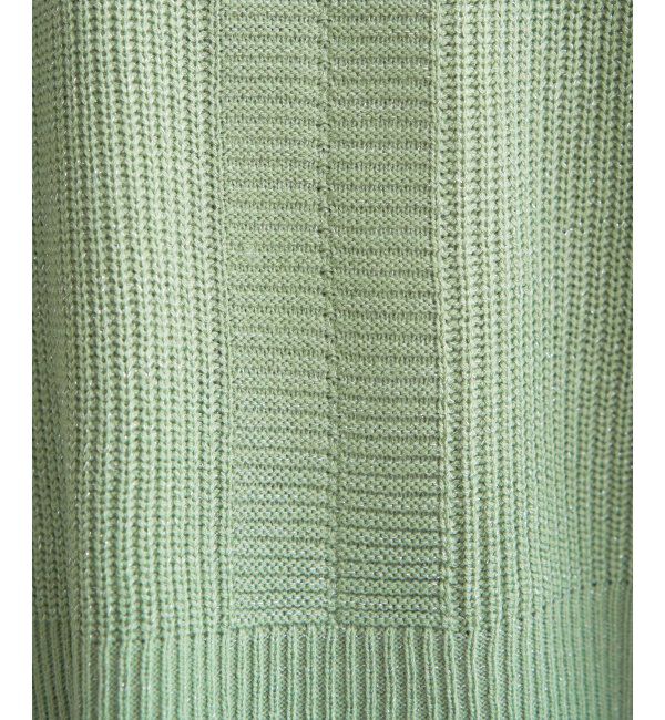 ikka「ラメ畦ハイネックニットプルオーバー」|プルオーバー|