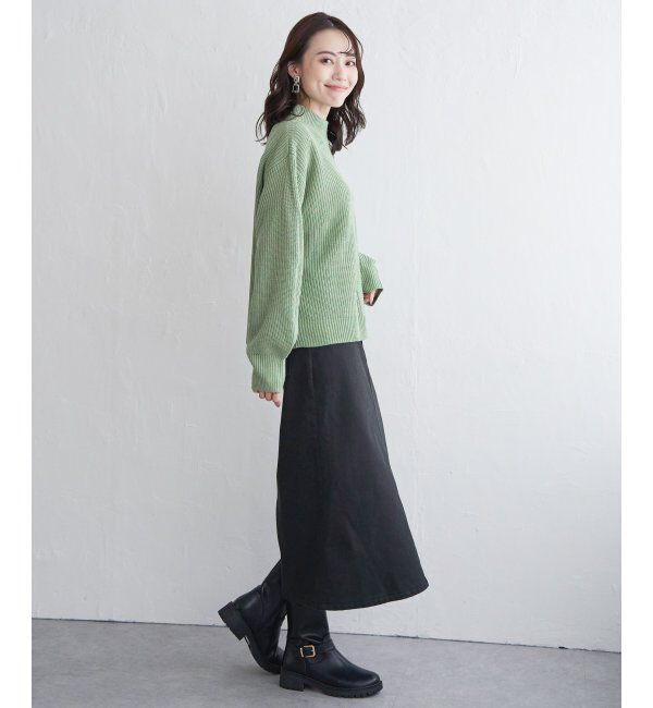 ikka「ラメ畦ハイネックニットプルオーバー」|プルオーバー|