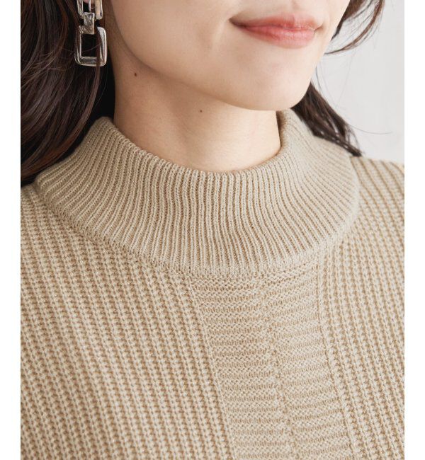 ikka「ラメ畦ハイネックニットプルオーバー」|プルオーバー|