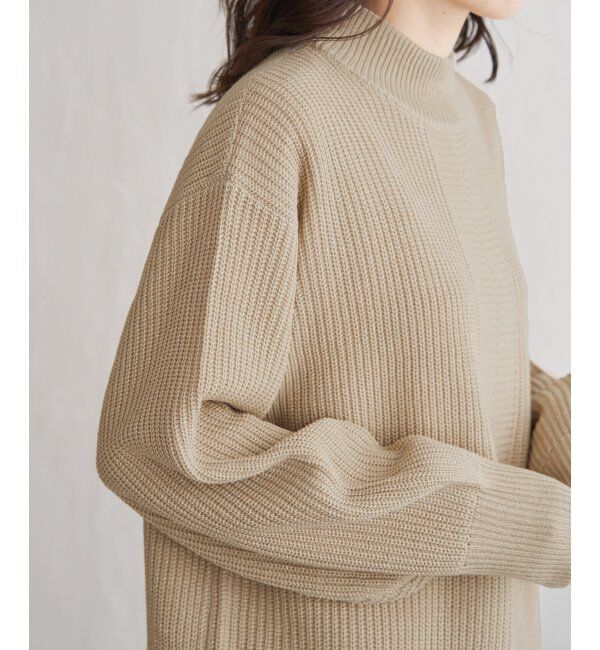 ikka「ラメ畦ハイネックニットプルオーバー」|プルオーバー|