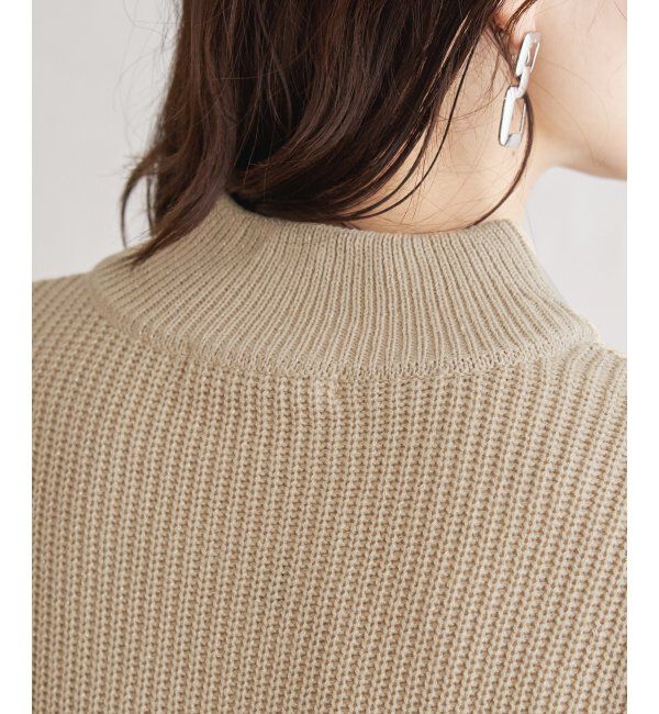 ikka「ラメ畦ハイネックニットプルオーバー」|プルオーバー|