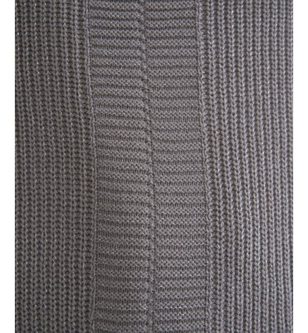 ikka「ラメ畦ハイネックニットプルオーバー」|プルオーバー|