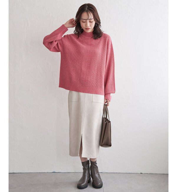 ikka「ラメ畦ハイネックニットプルオーバー」|プルオーバー|