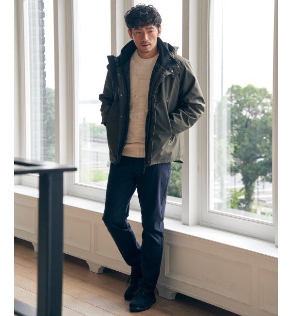 ikka「ジャカードチェックニット」|プルオーバー|