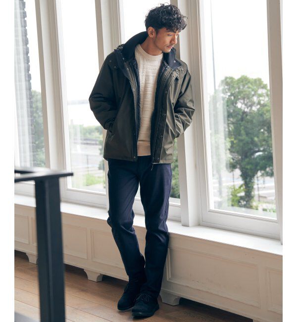 ikka「ジャカードチェックニット」|プルオーバー|