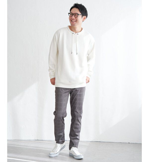 ikka「【抗菌防臭／吸水速乾】GOKU楽ダンボールルーイカラー」|パーカー|