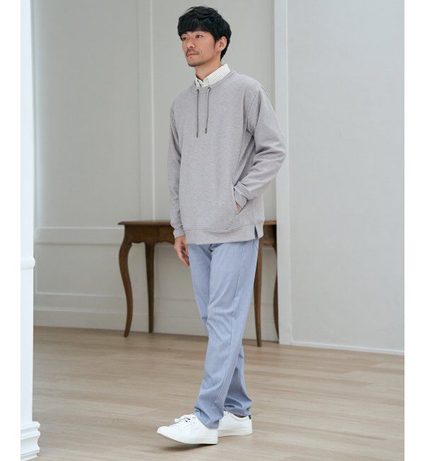 ikka「【抗菌防臭／吸水速乾】GOKU楽ダンボールルーイカラー」|パーカー|