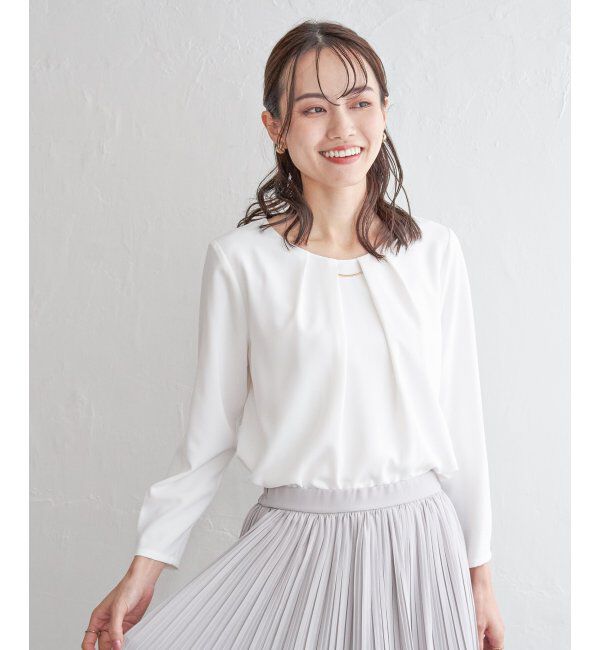 IKKA LOUNGE「バーチャーム付きブラウス」|シャツ・ブラウス|オフホワイト