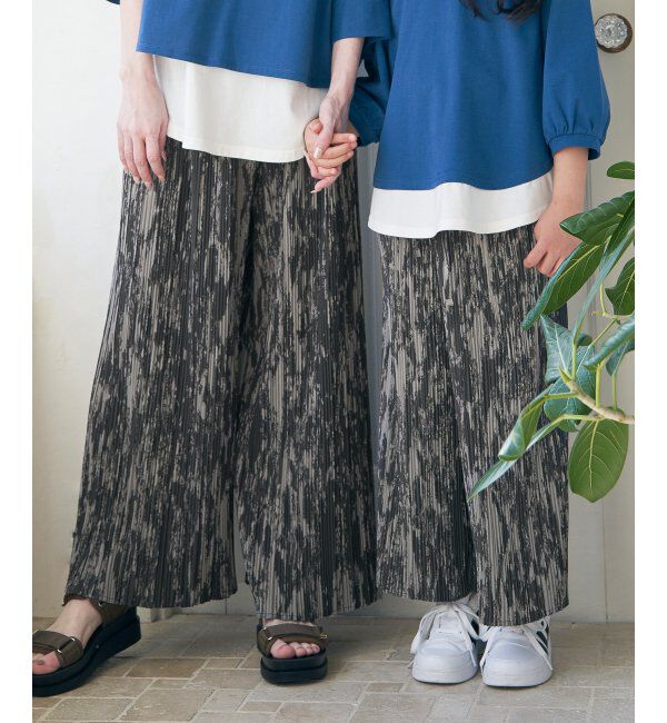ikka kids「【親子おそろい】さらっとプリーツワイドパンツ（120~160cm）」|その他|