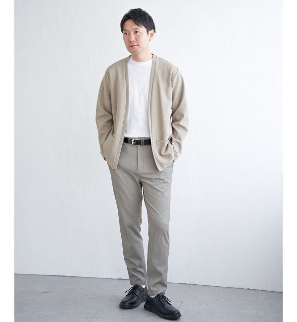 ikka「ダブルフェイスDRYカノコカーディガン」|カーディガン|