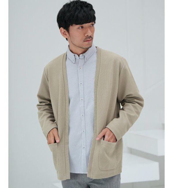 ikka「ダブルフェイスDRYカノコカーディガン」|カーディガン|