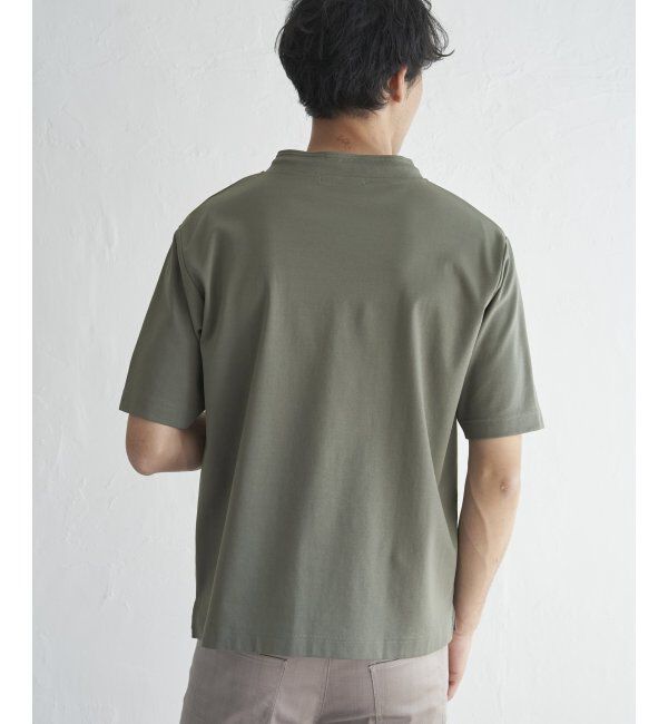 ikka「冷感ルーイカラー5分袖ポケT」|Tシャツ・カットソー|