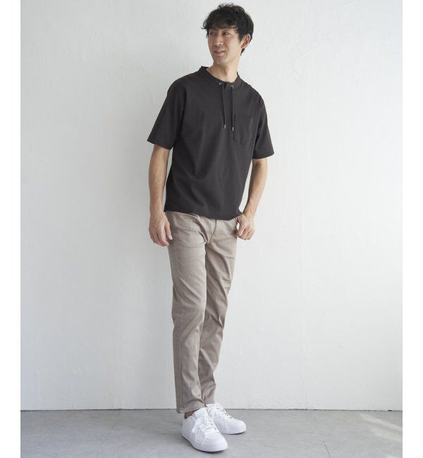 ikka「冷感ルーイカラー5分袖ポケT」|Tシャツ・カットソー|