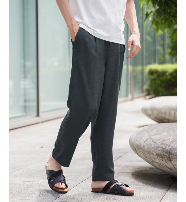 ikka「Reflax(R) ワイドイージーパンツ」|その他|チャコール