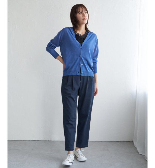 ikka「【洗濯機で洗える／接触冷感】針抜きシアーニットカーディガン【UVカット】」|その他|