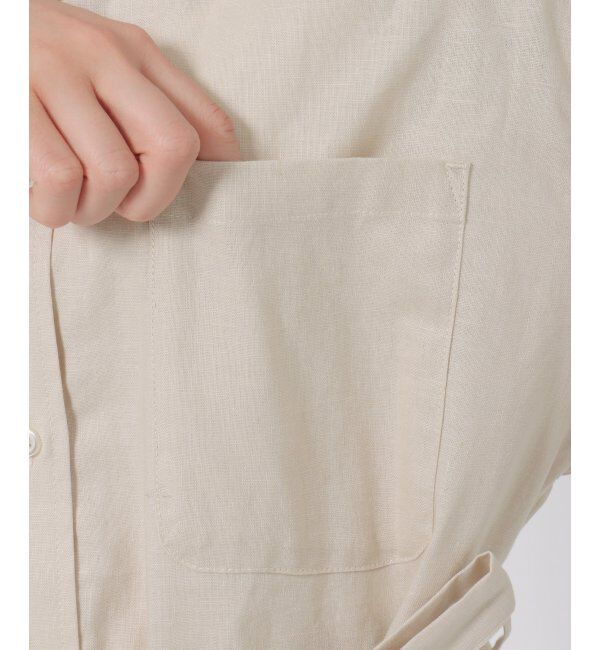 Lbc with Life「お手入れ簡単リネンシャツワンピ」|ワンピース|