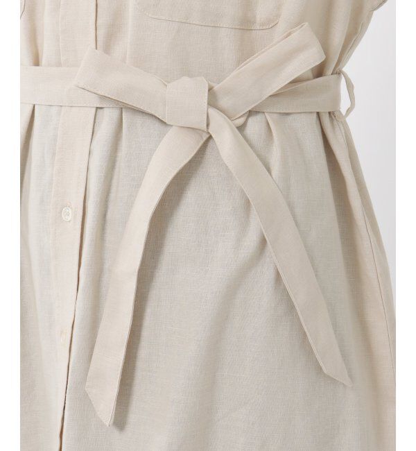 Lbc with Life「お手入れ簡単リネンシャツワンピ」|ワンピース|