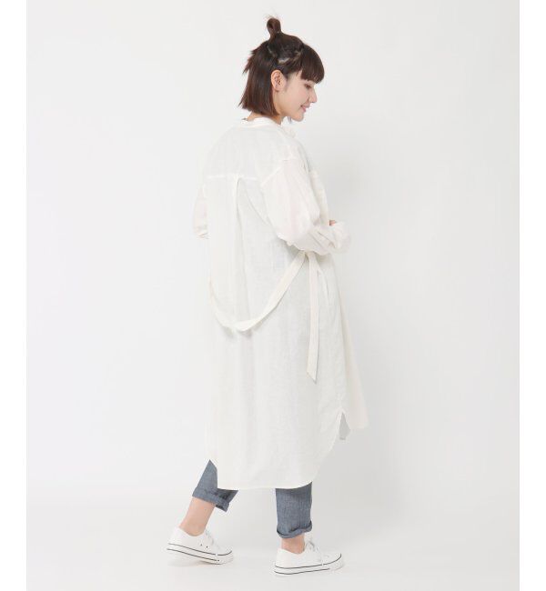 Lbc with Life「お手入れ簡単リネンシャツワンピ」|ワンピース|