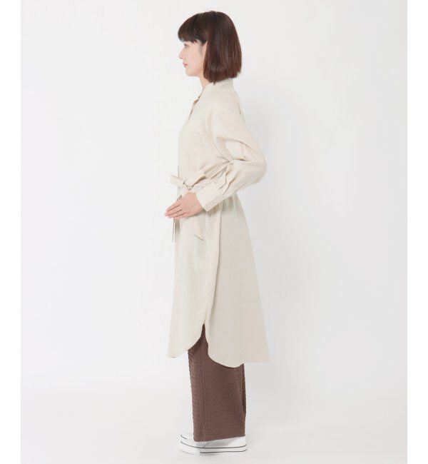 Lbc with Life「お手入れ簡単リネンシャツワンピ」|ワンピース|