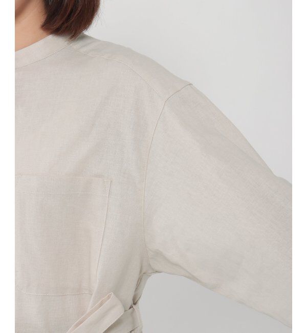 Lbc with Life「お手入れ簡単リネンシャツワンピ」|ワンピース|