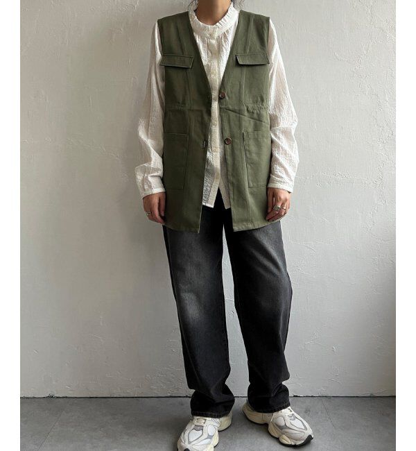 Lbc with Life「ミリタリーベスト」|ブルゾン・スタジャン|