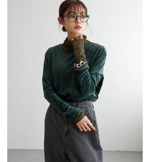 Lbc with Life「ベロアタートルシアー切り替えプルオーバー」|その他|