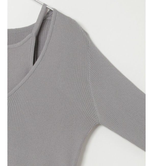 VENCE share style「【2点セット】レーヨンポリネックデザインリブカーディガン」|カーディガン|