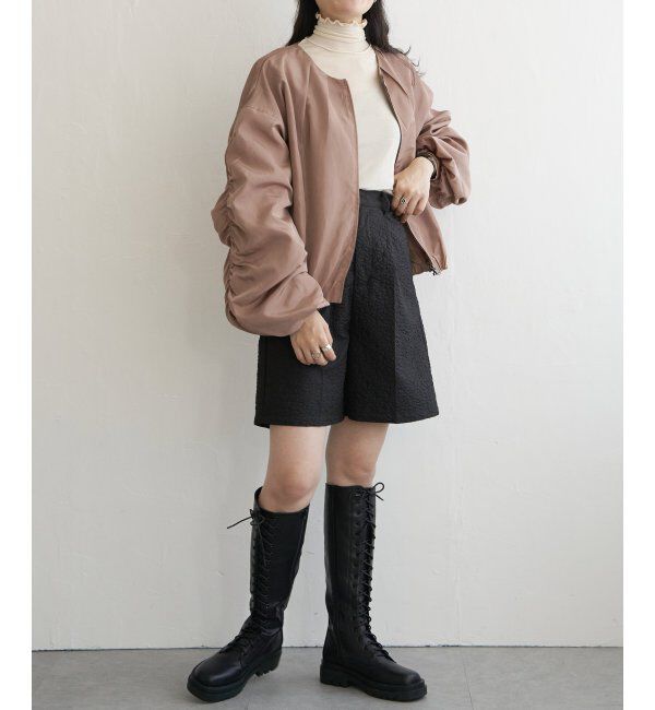 VENCE share style「袖ギャザーブルゾン」|ブルゾン・スタジャン|