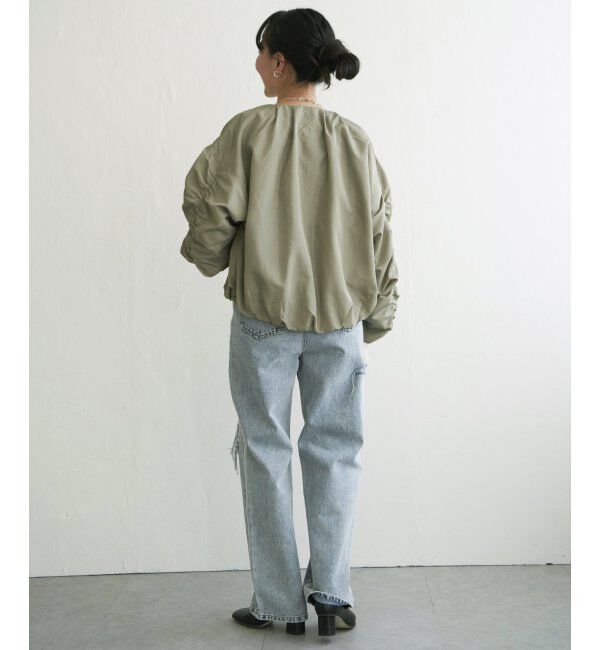 VENCE share style「袖ギャザーブルゾン」|ブルゾン・スタジャン|