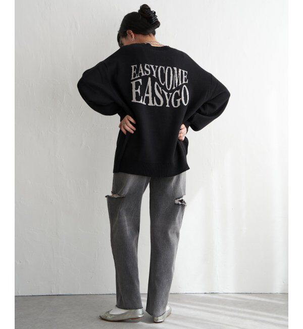 VENCE share style「綿アクリルジャガードロゴプルオーバー」|ニット・セーター|