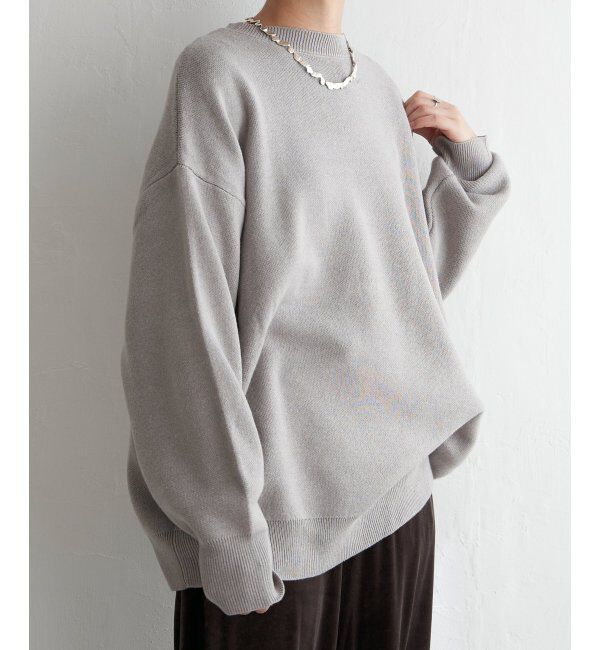 VENCE share style「綿アクリルジャガードロゴプルオーバー」|ニット・セーター|