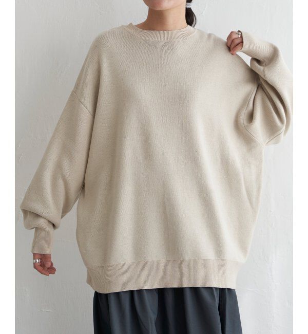 VENCE share style「綿アクリルジャガードロゴプルオーバー」|ニット・セーター|