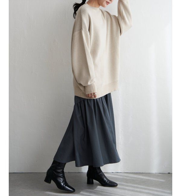 VENCE share style「綿アクリルジャガードロゴプルオーバー」|ニット・セーター|