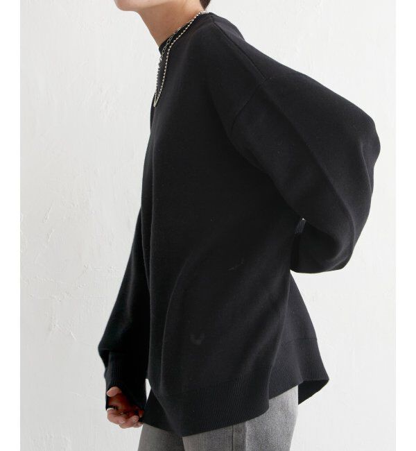 VENCE share style「綿アクリルジャガードロゴプルオーバー」|ニット・セーター|