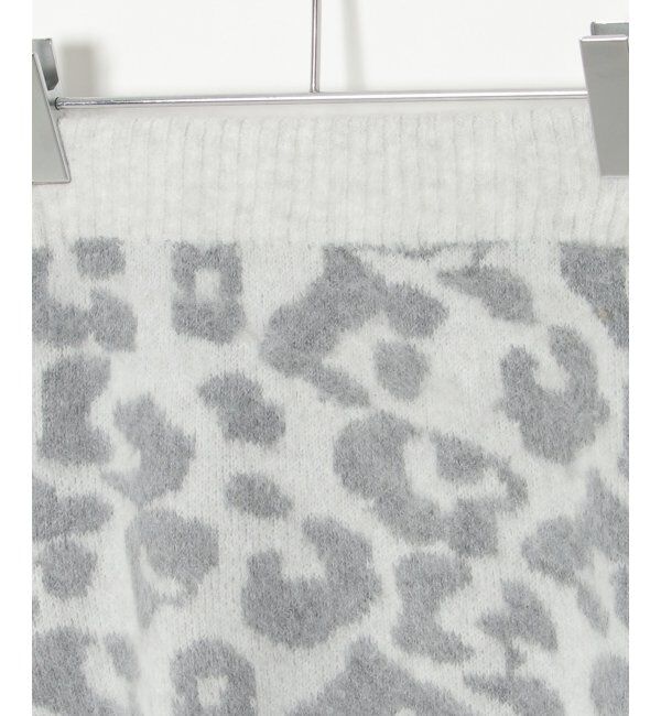 VENCE share style「シャギーヒョウ柄台形スカート」|スカート|