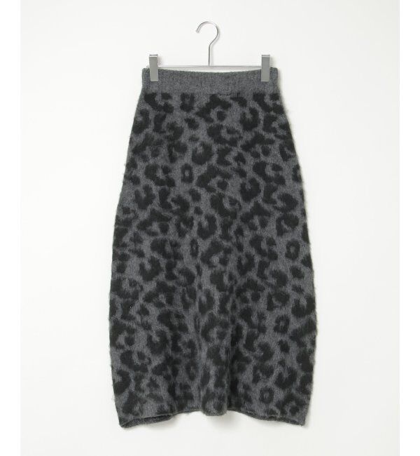 VENCE share style「シャギーヒョウ柄台形スカート」|スカート|
