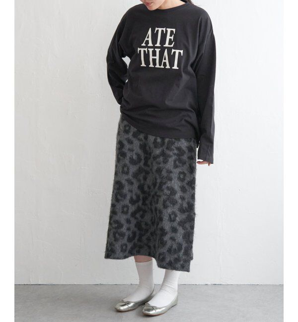 VENCE share style「シャギーヒョウ柄台形スカート」|スカート|