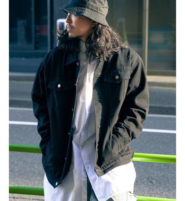 VENCE share style「デニムジャケット」|ブルゾン・スタジャン|ブラック