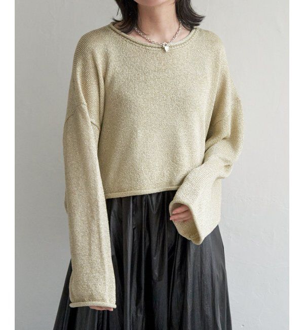 VENCE share style「ラメリリーヤーンショートトップス」|ニット・セーター|